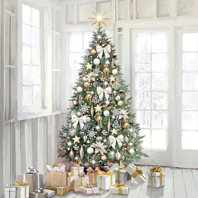 Hovedbilde Servietter lunsj - Modern Christmas tree