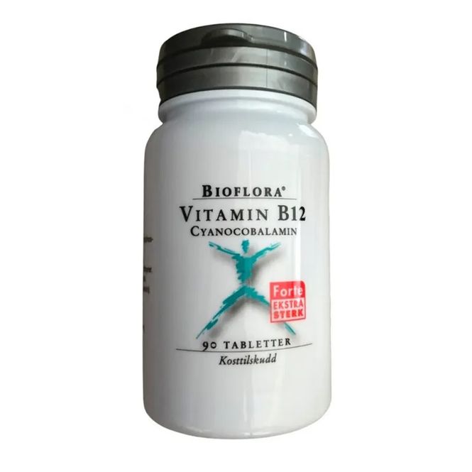 Hovedbilde Bioflora vitamin B12 cyanocobalamin 90 tabletter