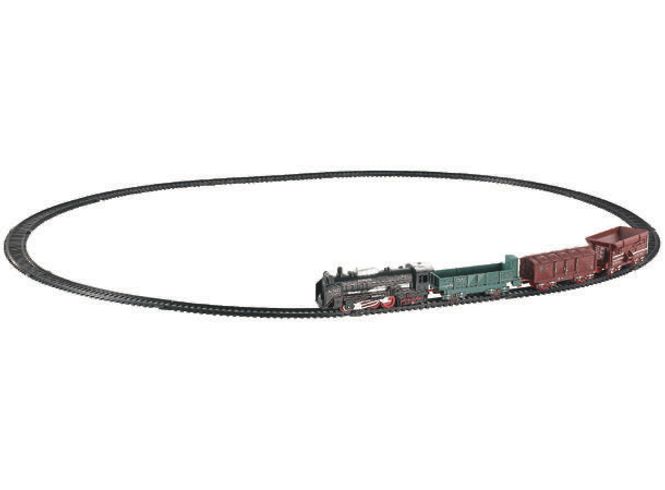 Hovedbilde Togbane m/lys lokomotiv 3 vogner 45cm