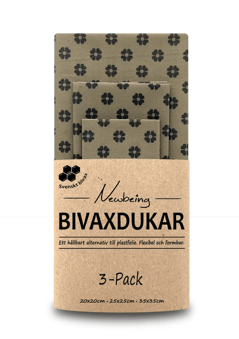 Hovedbilde Bivoksduker 3-pk, Beige Blomst