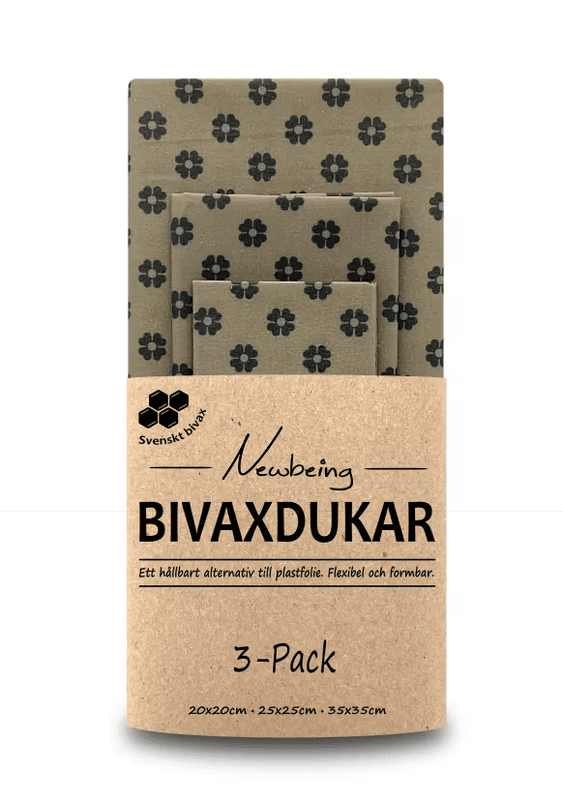 Bivoksduker 3-pk, Beige Blomst