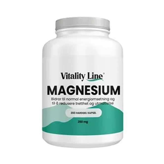 Hovedbilde Vitality Line magnesium 250 mg 200 kap