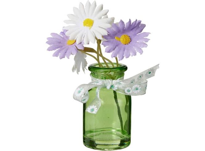 Hovedbilde Vase m/blomster 4x10cm 4ass