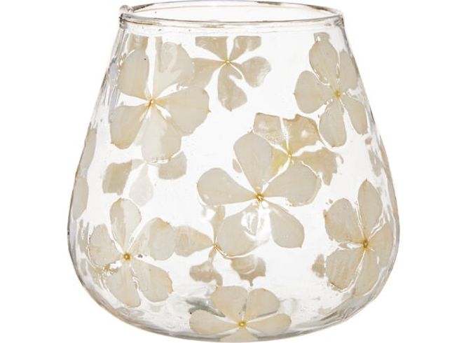 Hovedbilde Telysholder glass tørka blomster 15cm