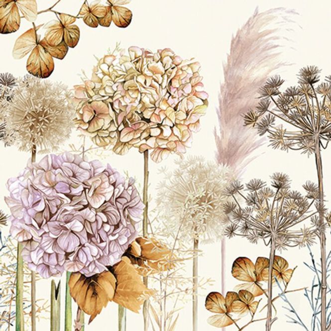 Hovedbilde Servietter Kaffe Dried flowers