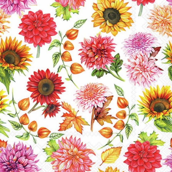 Hovedbilde Servietter Kaffe Autumn blooming