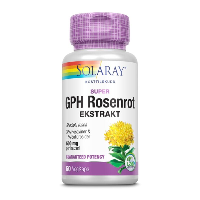 Solaray GPH super rosenrot 500 mg 60 kapsler