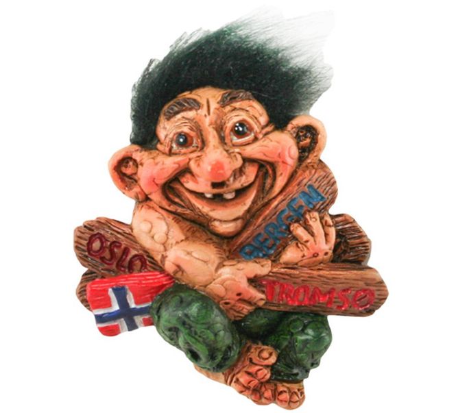 Hovedbilde Magnet, troll m. trafikkskilt