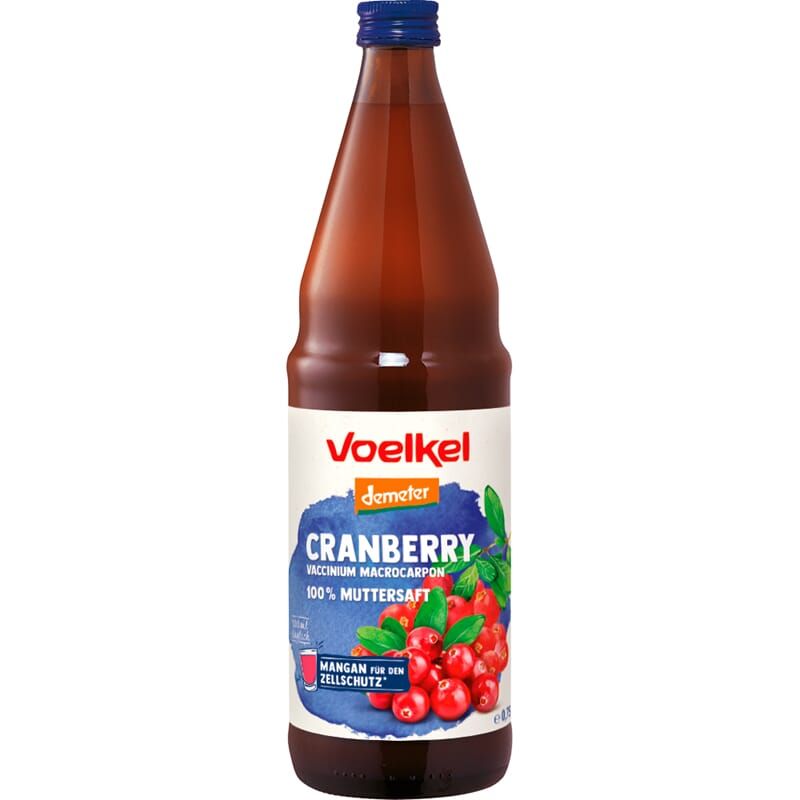 Voelkel økologisk tranebærsaft 0,75L