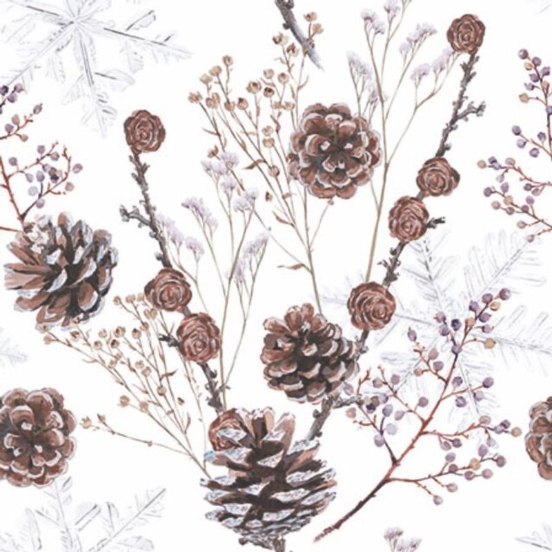 Pine cone serviett - Kaffe 