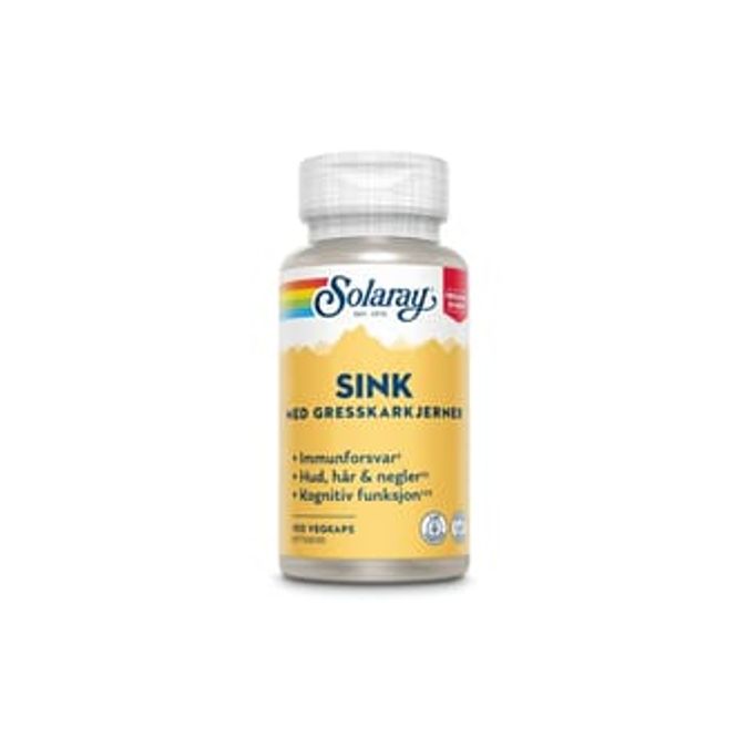 Hovedbilde Solaray Sink 14 mg 100 kap