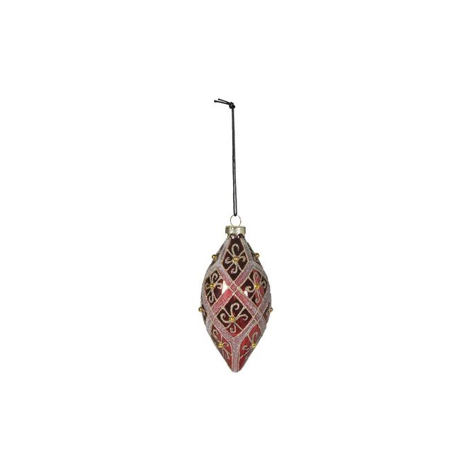 Hovedbilde Julekule 6x13 cm, glass
