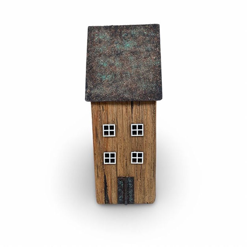 Dekorasjon Hus, stort, tre og metall