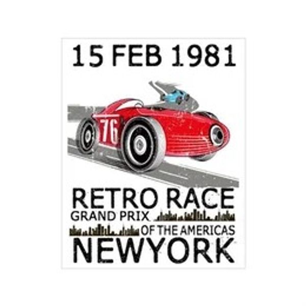 Hovedbilde Metalskilt Retro Race 28 x 40 cm 