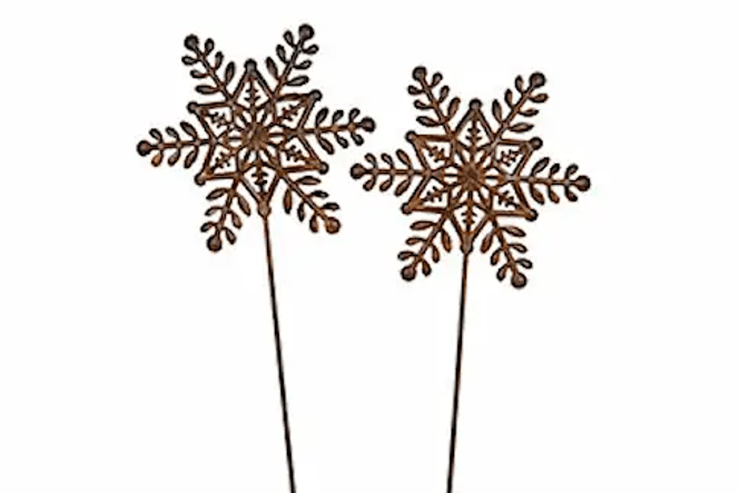 Hovedbilde Pinne med Snøkrystall rust, 8 cm + pinne 20 cm