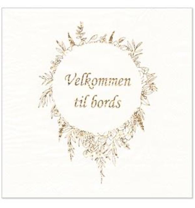 Hovedbilde Velkommen til bords Lunsj servietter 