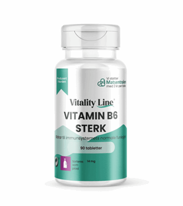 Hovedbilde Vitality line vitamin b6 sterk 90 tabletter
