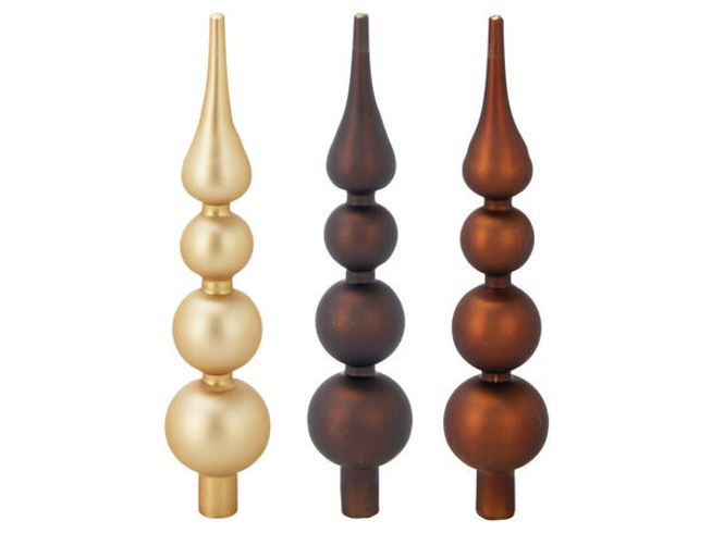 Hovedbilde Juletrespyd glass gull/amber/brun 3ass