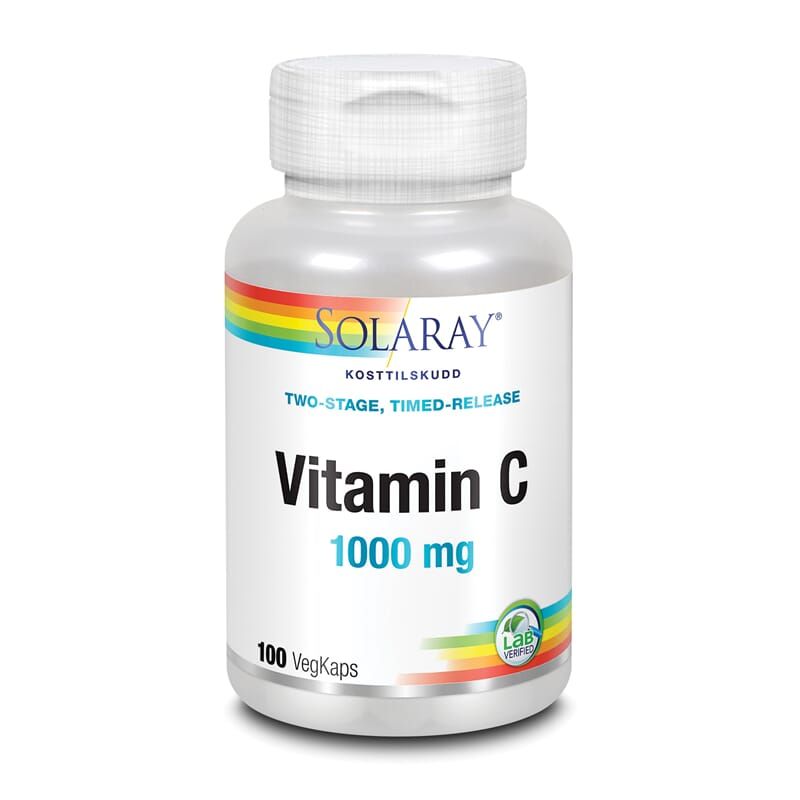Solaray vitamin C 1000 mg 100 kapsler