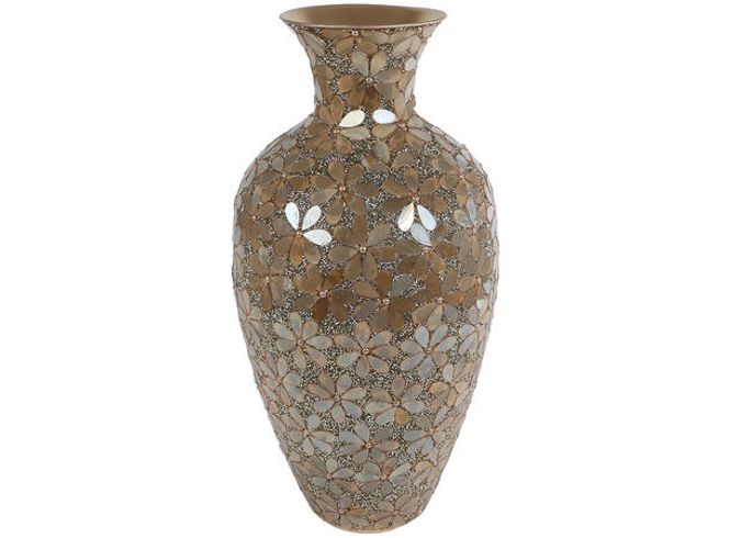Hovedbilde Vase gull mosaikk metall,  22x22x42 cm