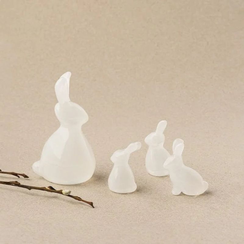 Hare Hvit 11 cm Glass