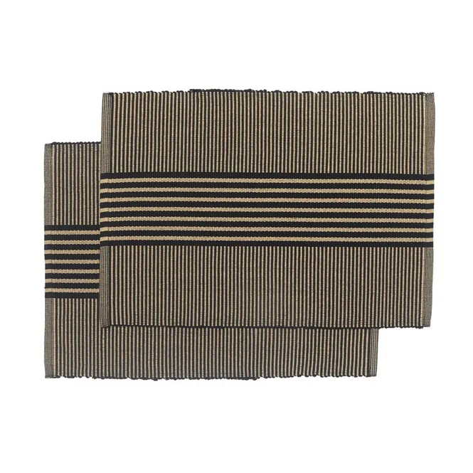 Hovedbilde Bordbrikker 2 pk svart/sand
