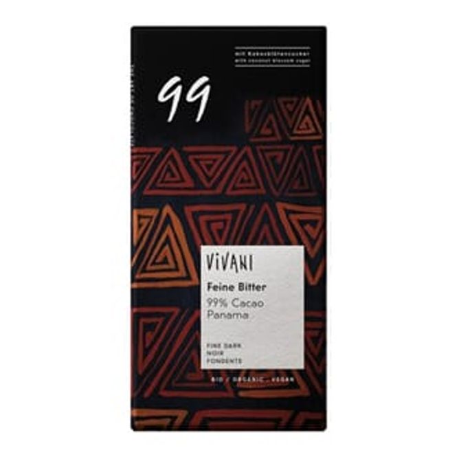 Hovedbilde Vivani 99% mørk sjokolade 80 gr