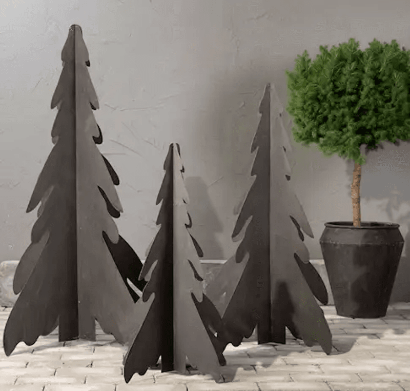 Juletre i metall, H:92 cm, sammenleggbart 