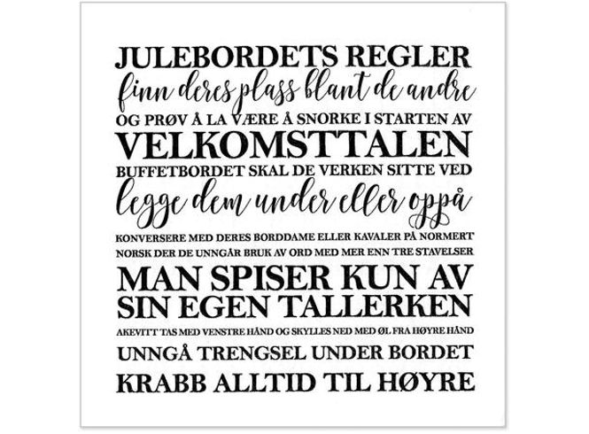 Hovedbilde Serviett lunsj 20 stk Julebordets regler