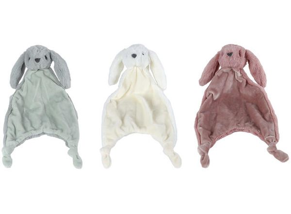 Hovedbilde Kanin plysj grå/hvit/rosa 38cm 3ass