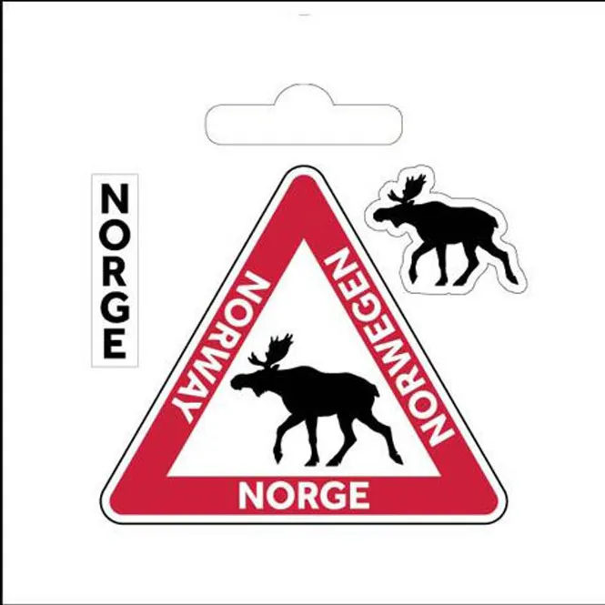 Hovedbilde Klistremerke, skilt med elg