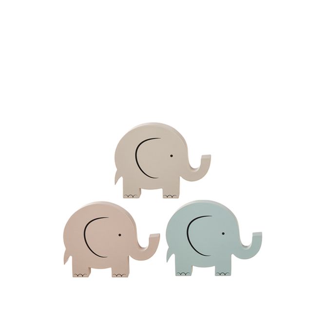Hovedbilde Stående elefant i tre ass. 